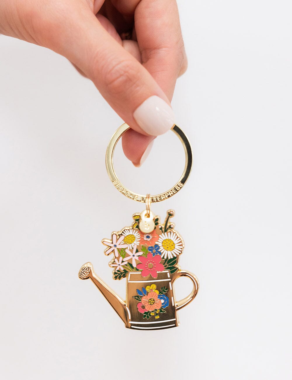 Bunch of Flowers Enamel Keyring Keyring Bespoke Letterpress 
