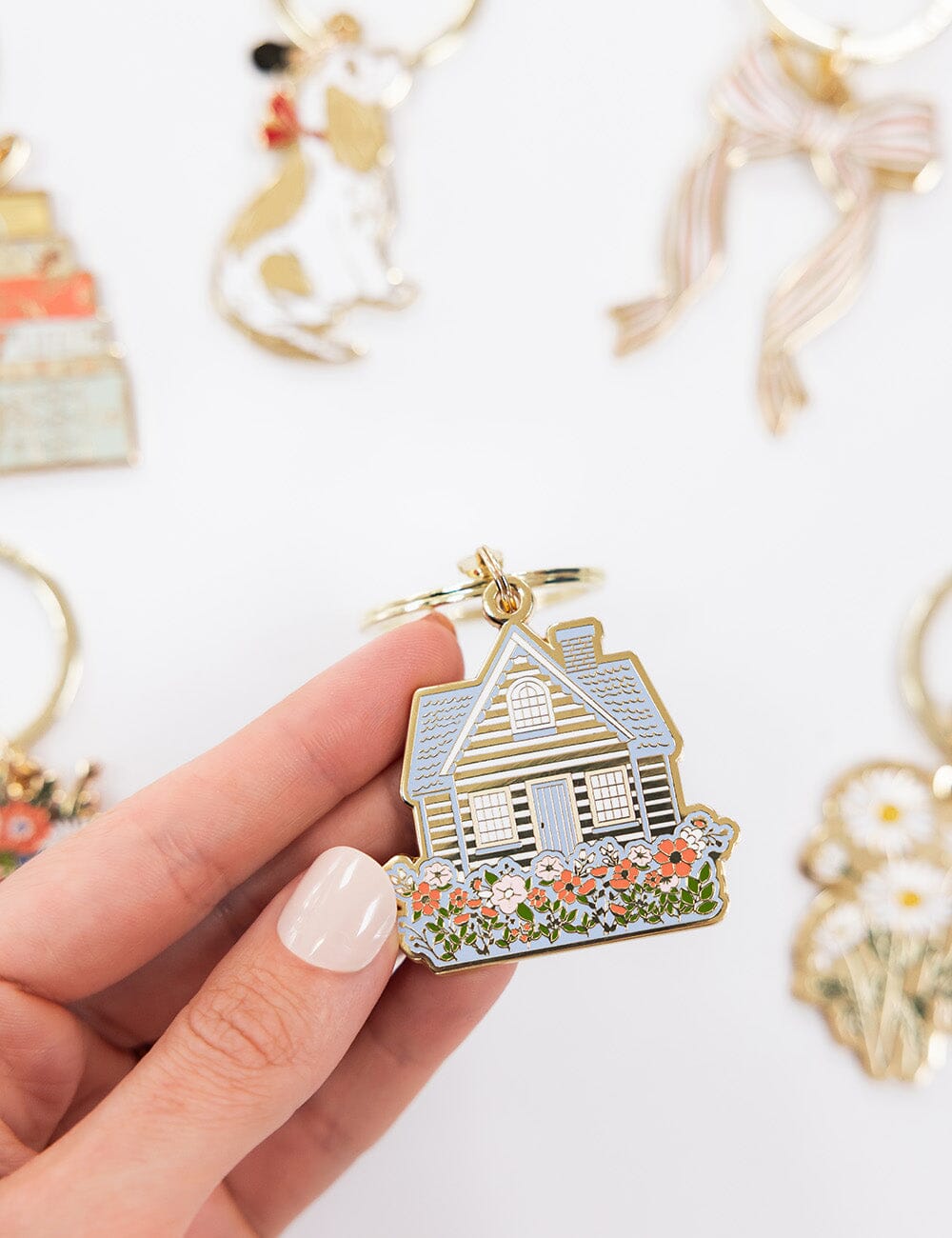 House Enamel Keyring