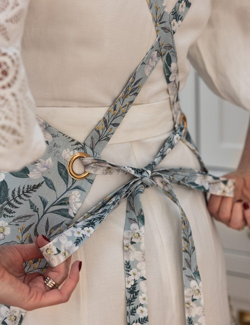 Ivory Garden 100% Linen Apron