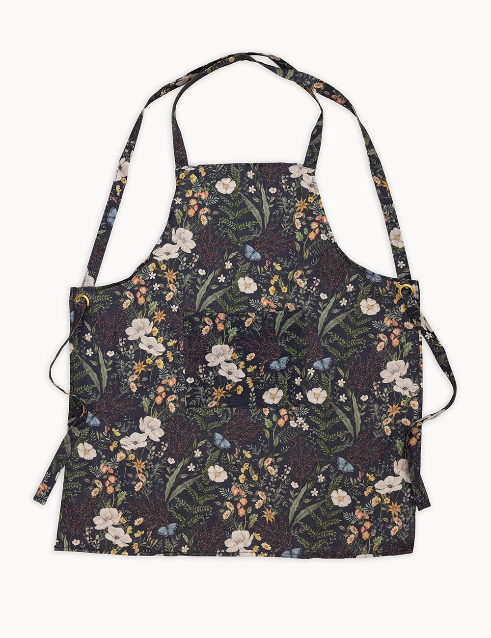 Dusk in Bloom 100% Linen Apron Apron Bespoke Letterpress 