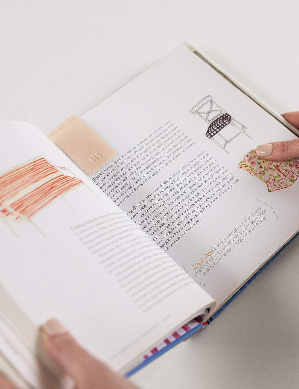 Leatherette Bookmark - Ivory