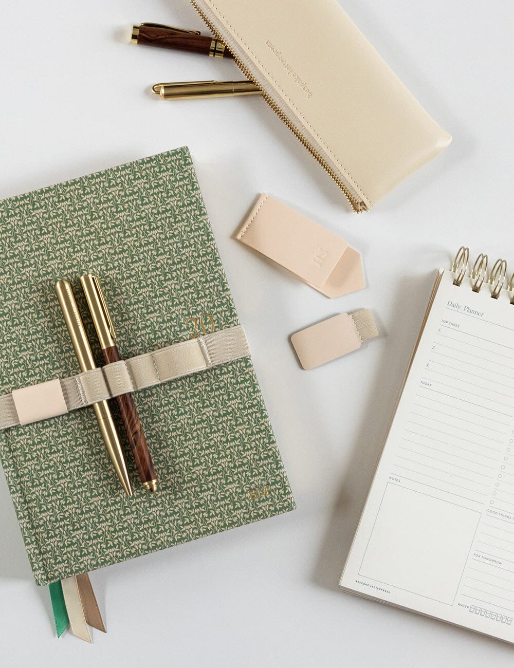 Leatherette Bookmark - Ivory