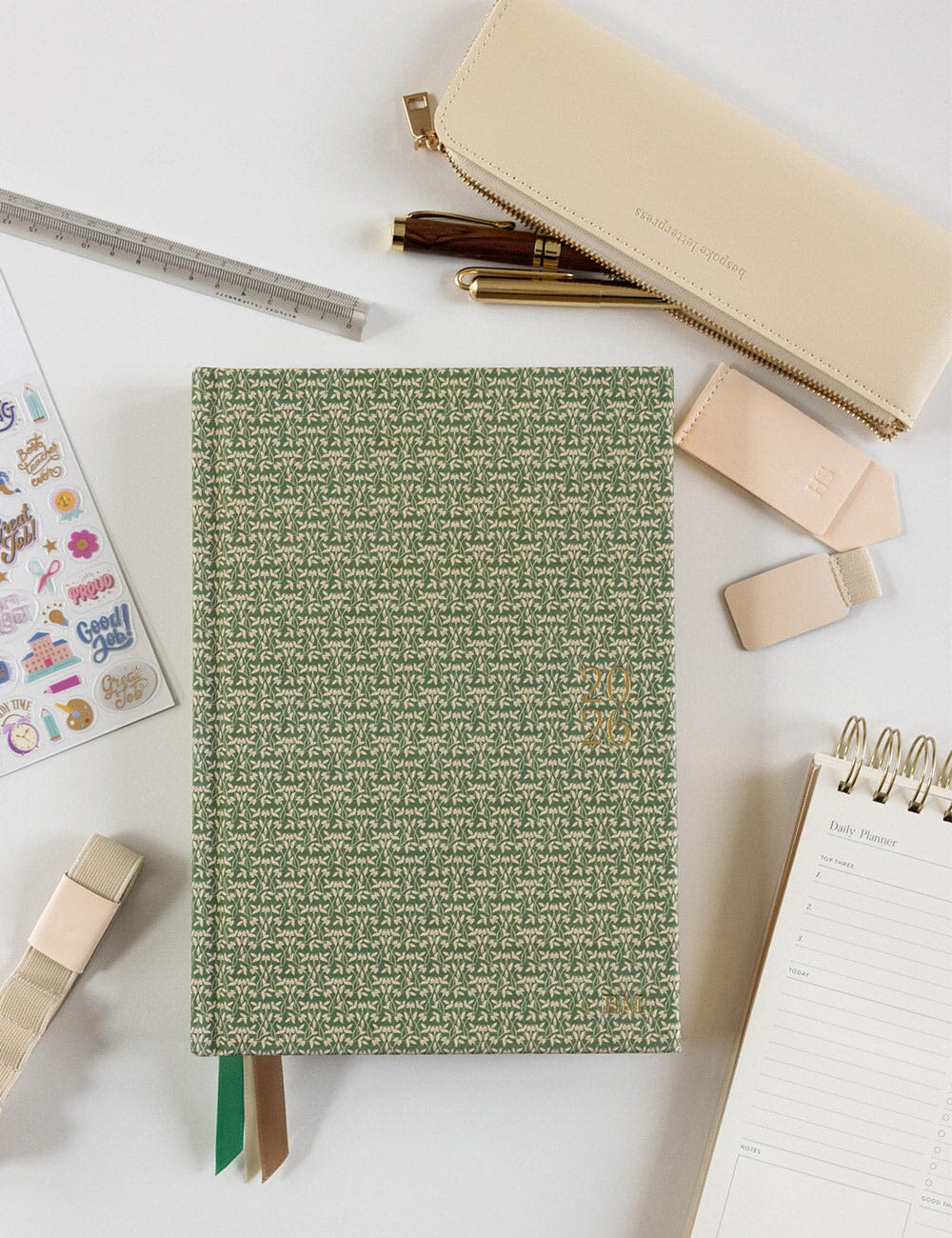 Leatherette Bookmark - Ivory