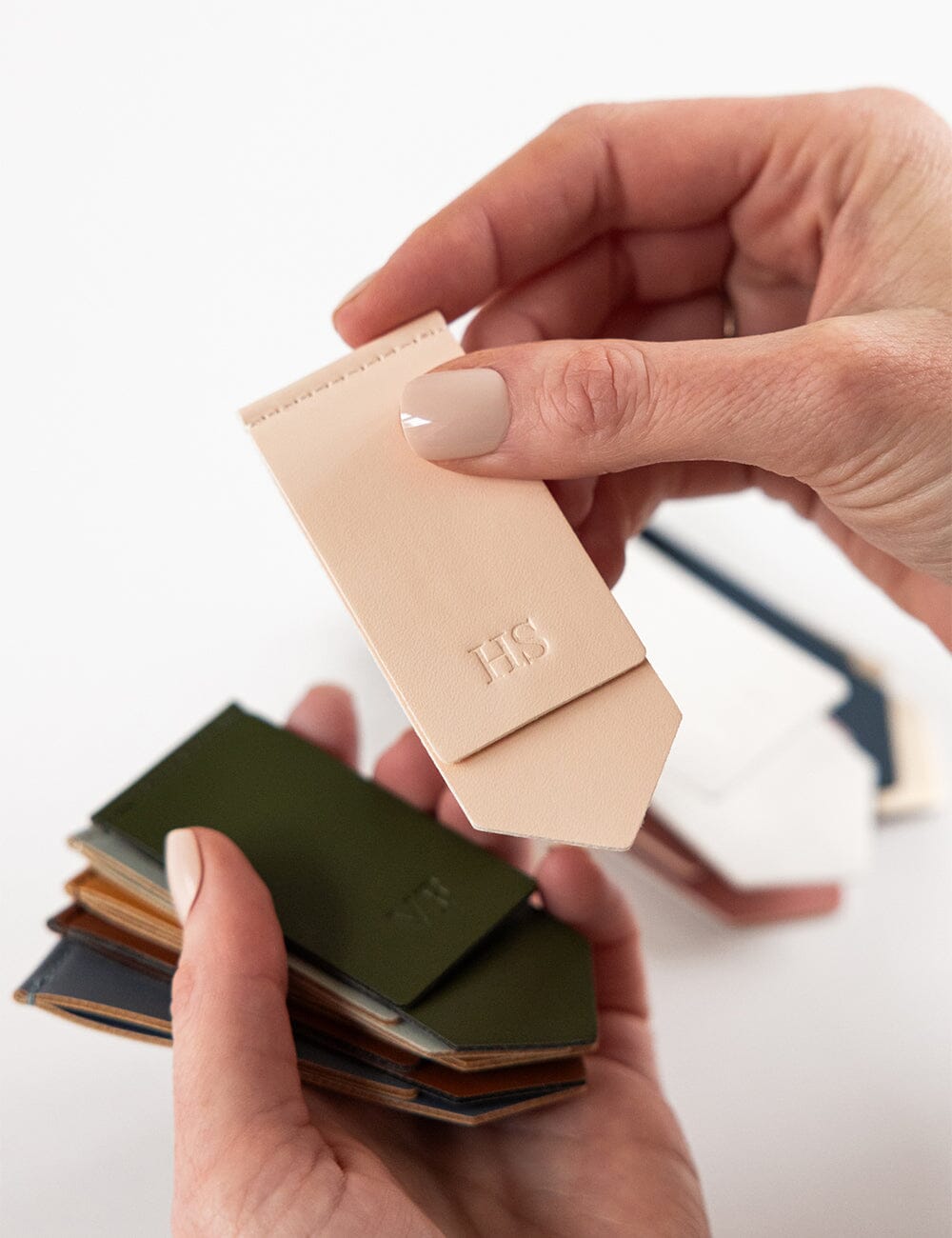 Leatherette Bookmark - Ivory