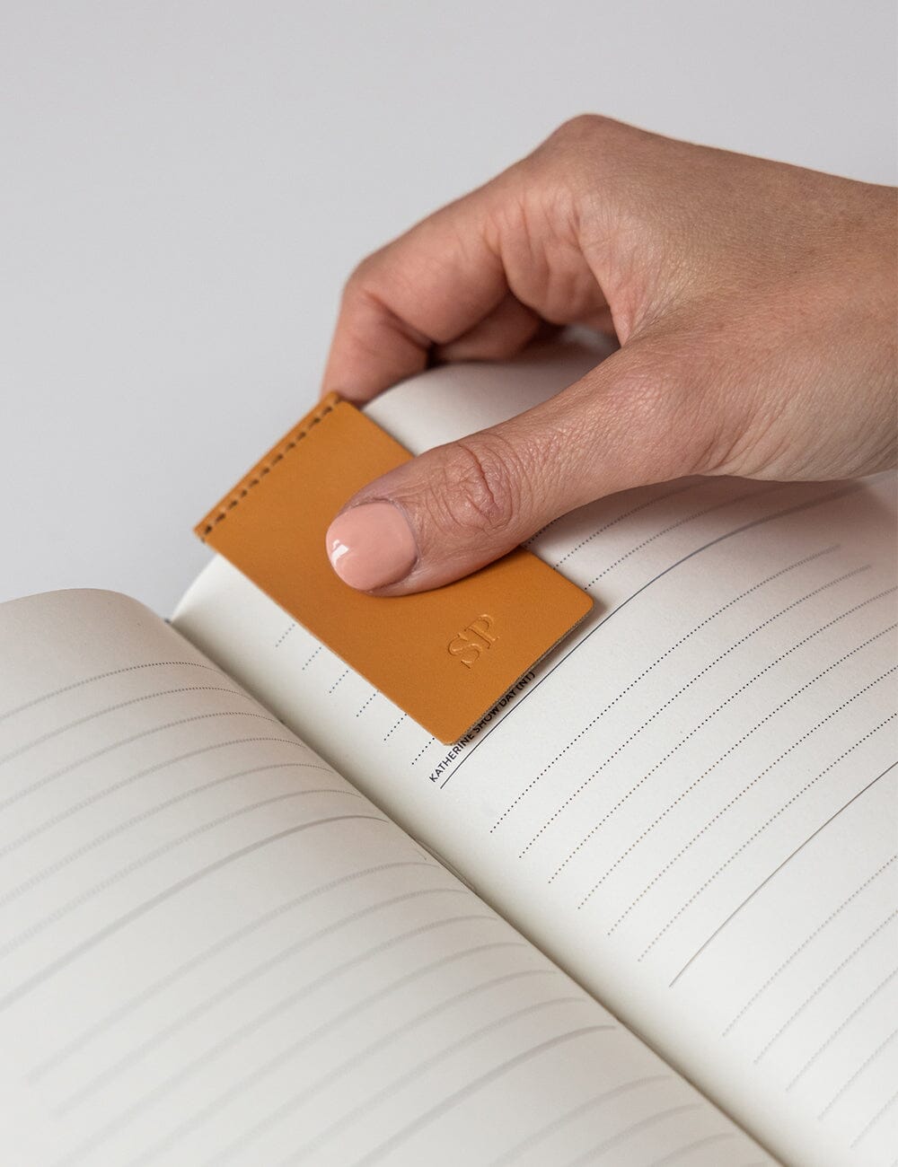 Leatherette Bookmark - Mustard