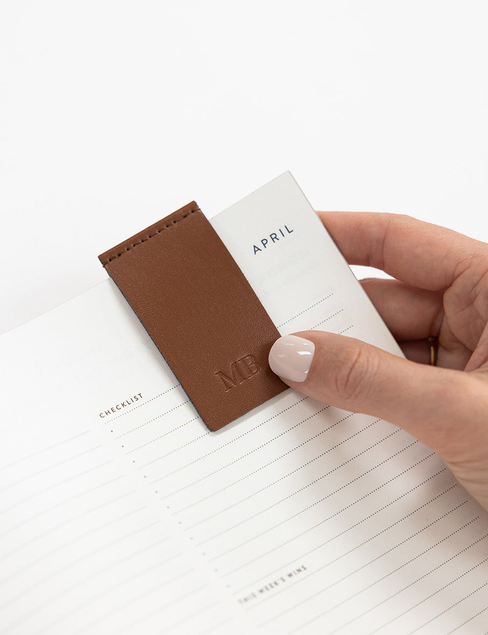Leatherette Bookmark - Espresso