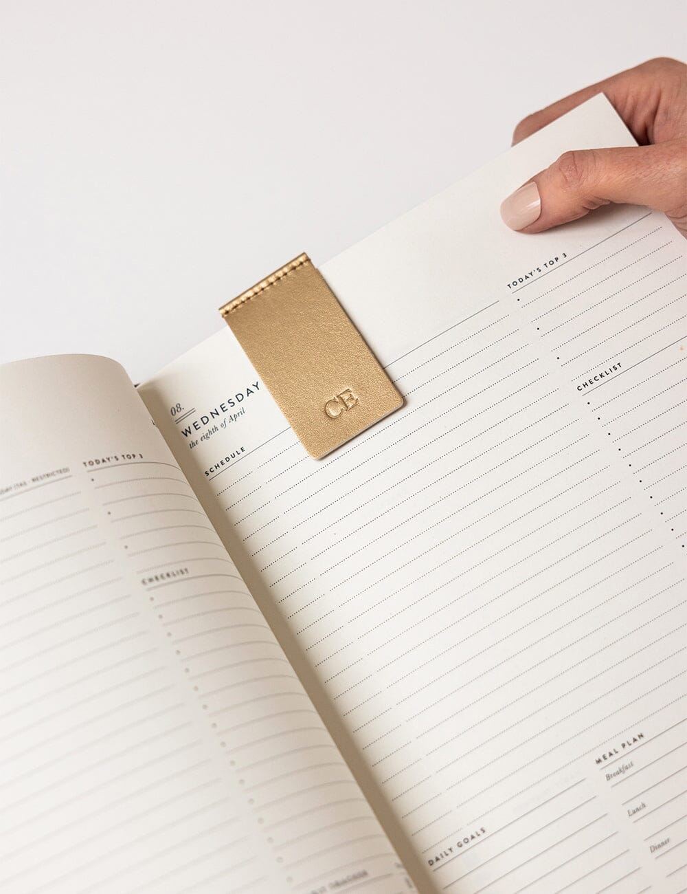 Leatherette Bookmark - Gold