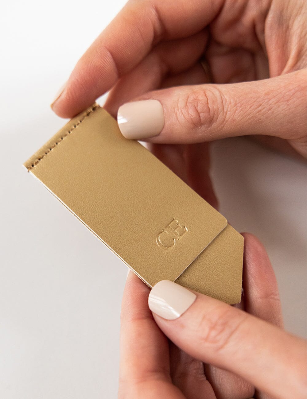 Leatherette Bookmark - Gold