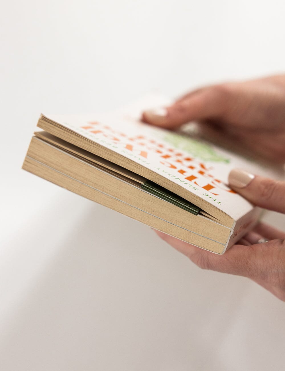 Leatherette Bookmark - Olive