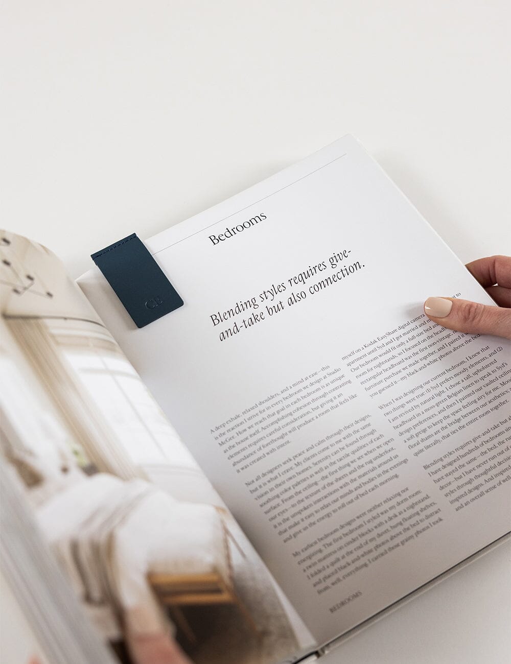 Leatherette Bookmark - Royal Blue