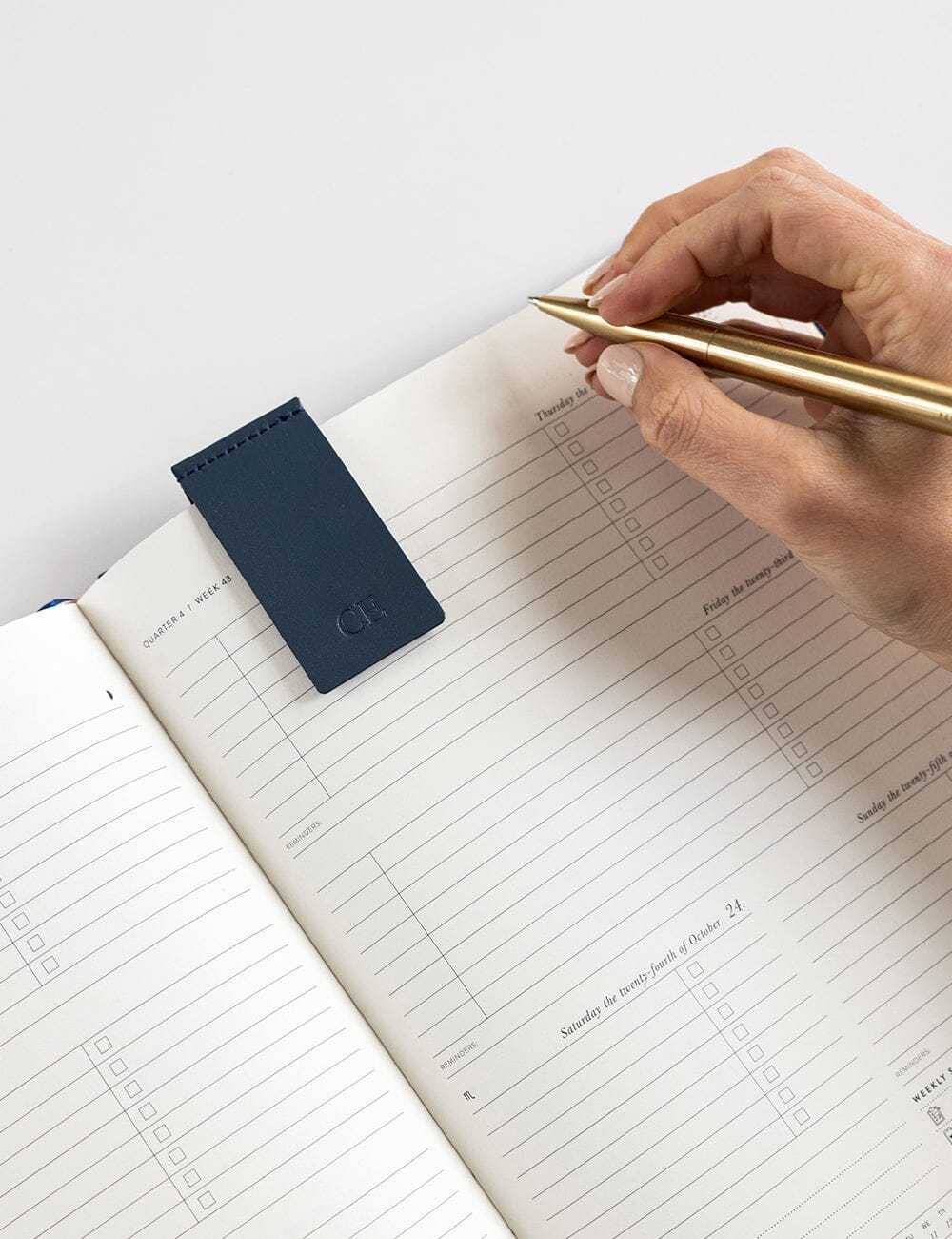 Leatherette Bookmark - Royal Blue