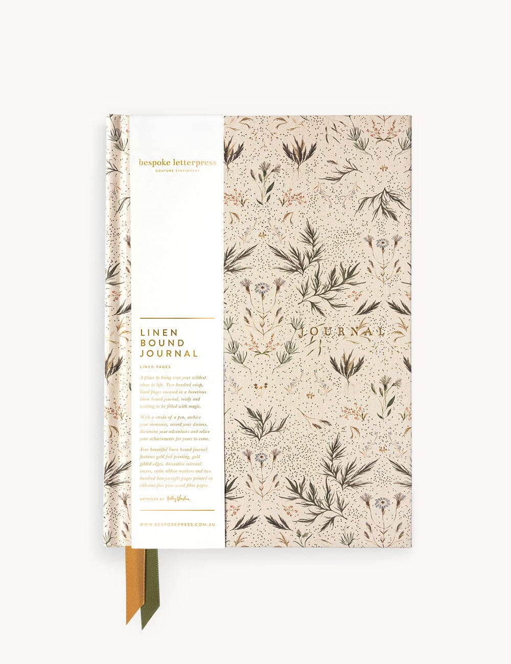 Linen Bound Journal - Meadow (Lined Journal)