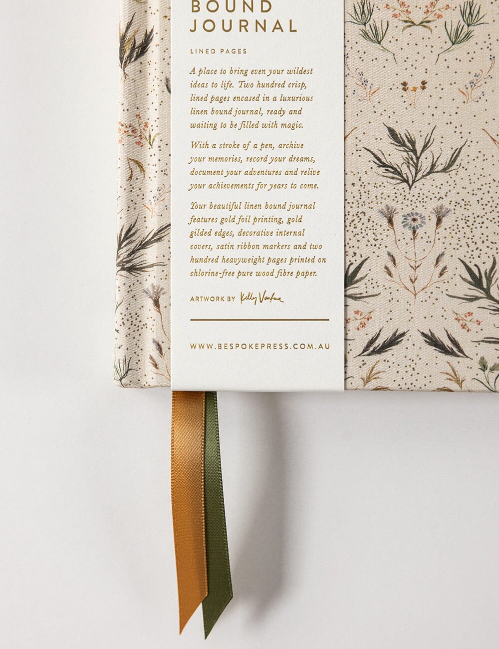 Linen Bound Journal - Meadow (Lined Journal)