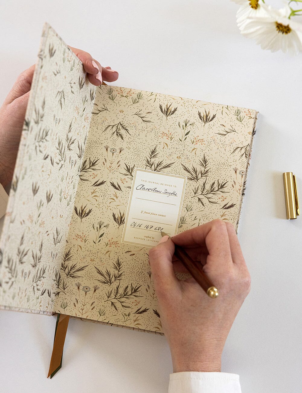 Linen Bound Journal - Meadow (Lined Journal)