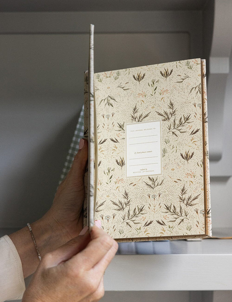 Linen Bound Journal - Meadow (Lined Journal) Journals Bespoke Letterpress 