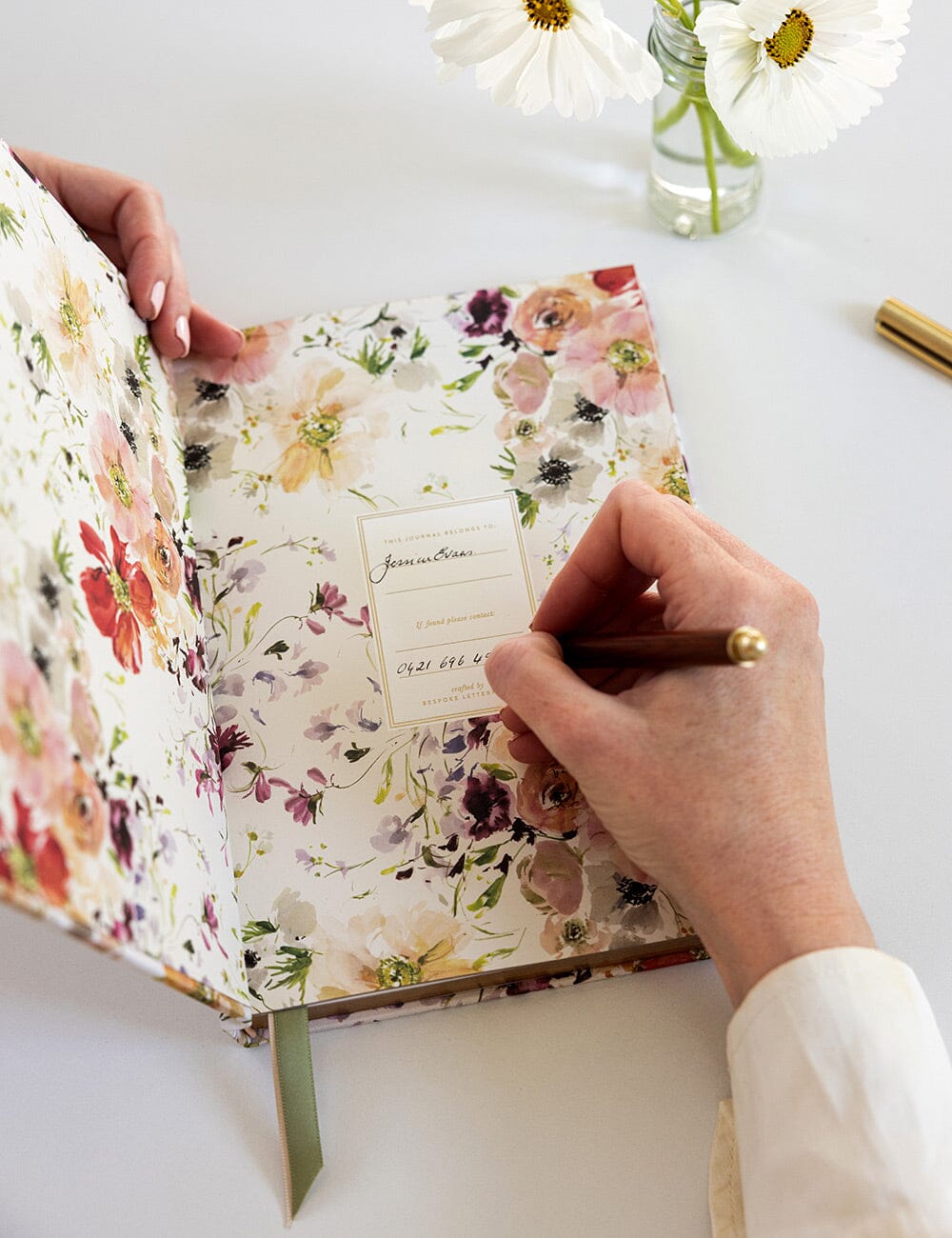 Linen Bound Journal - Poppies (Bullet Journal) Journals Bespoke Letterpress 