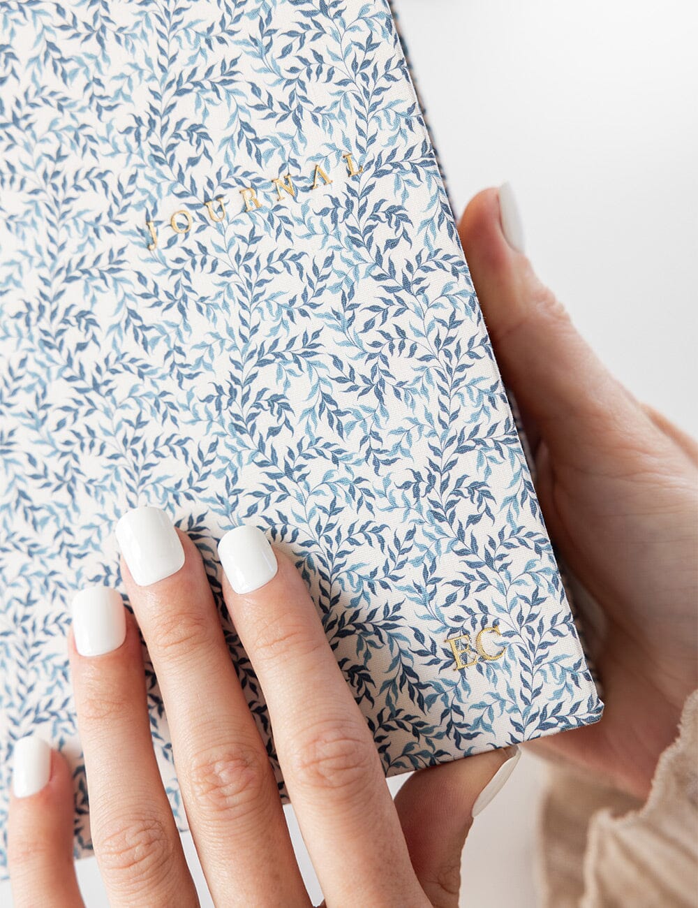 Linen Bound Journal - Bluebloom Ivy (Lined Journal)