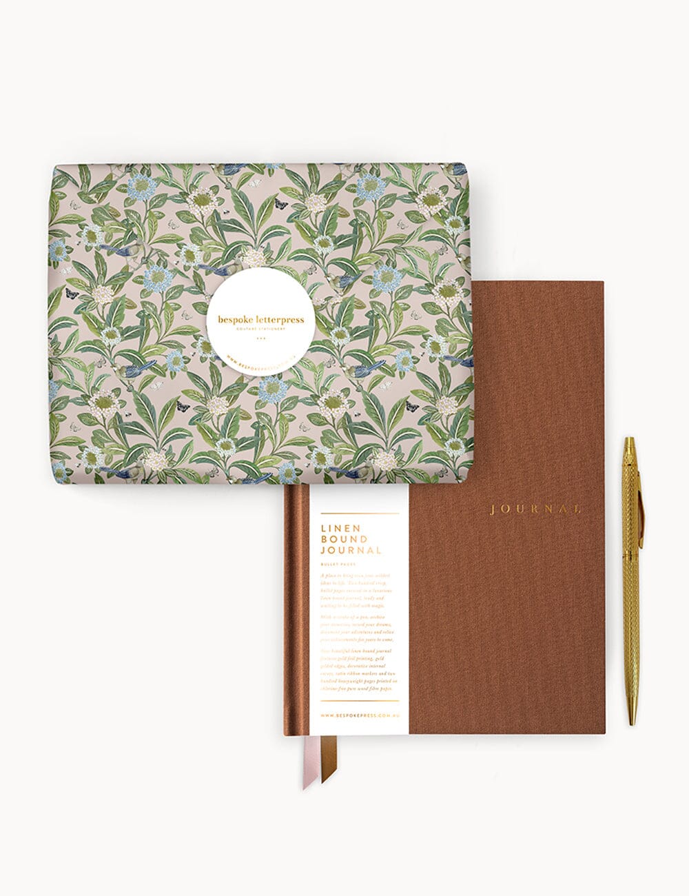 Gift Set - Linen Journal - Mocha