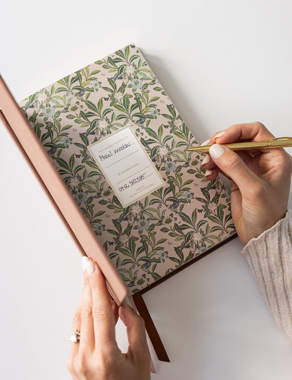 Linen Bound Journal - Mocha (Lined Journal)