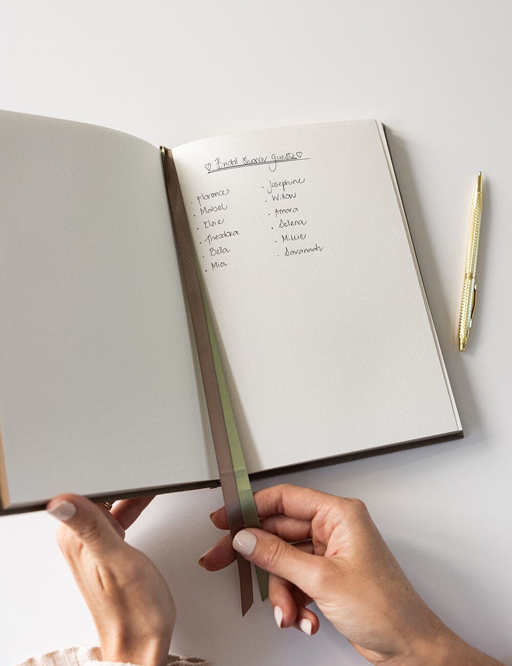 Linen Bound Journal - Saltmarsh Green (Bullet Journal)