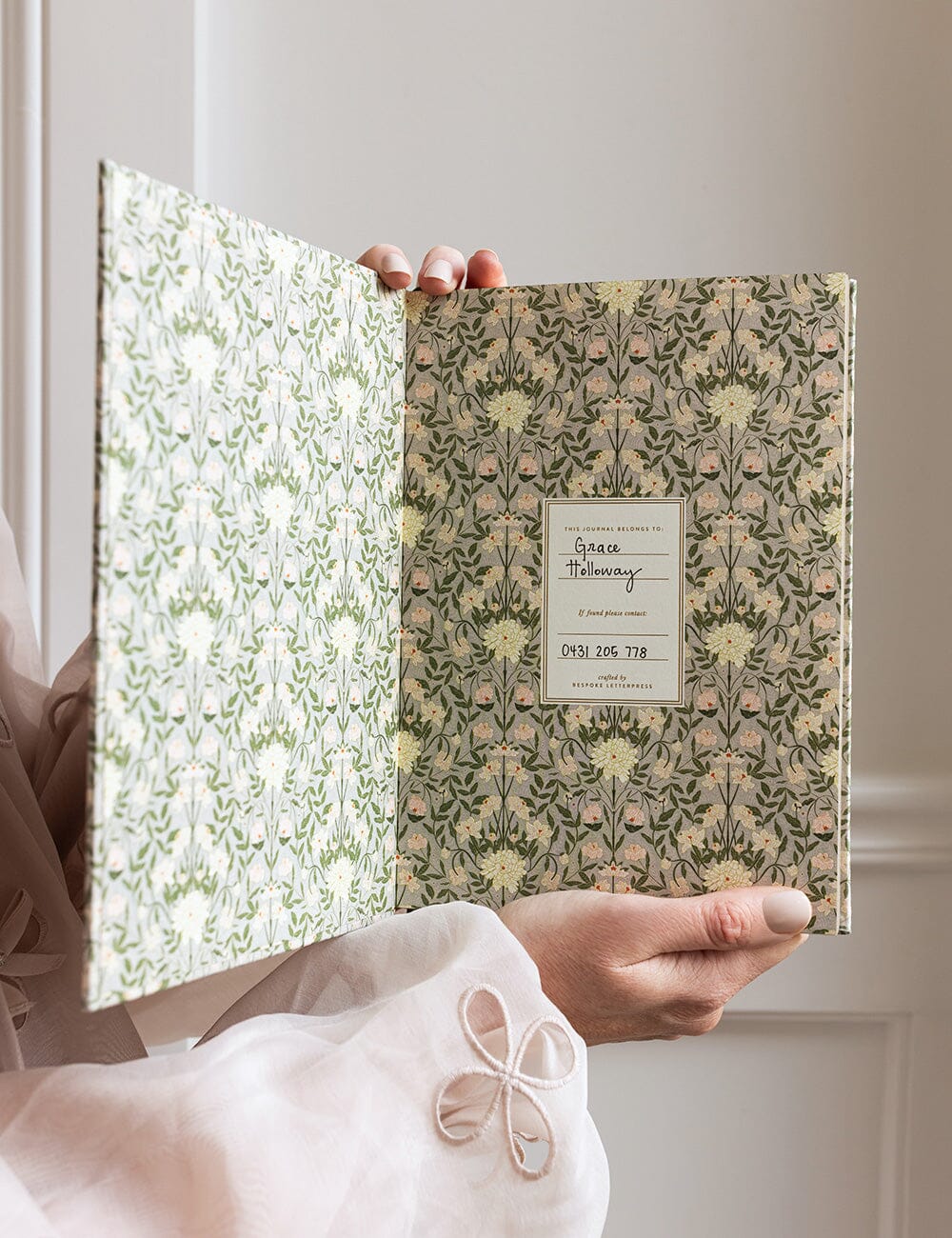 Linen Bound Journal - Bloomere (Lined Journal)