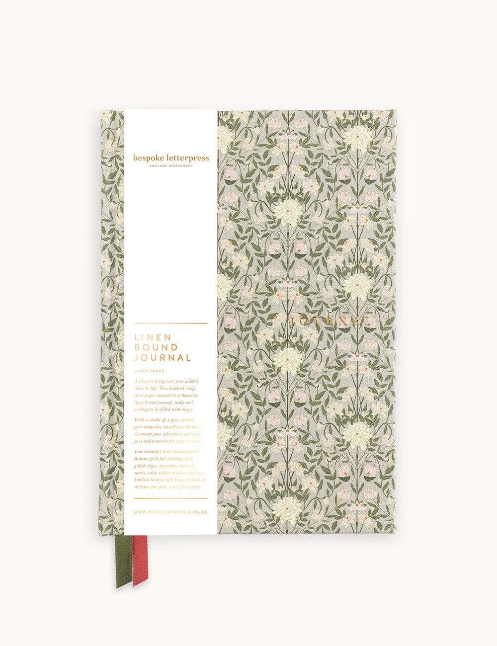 Linen Bound Journal - Bloomere (Lined Journal) Journals Bespoke Letterpress 