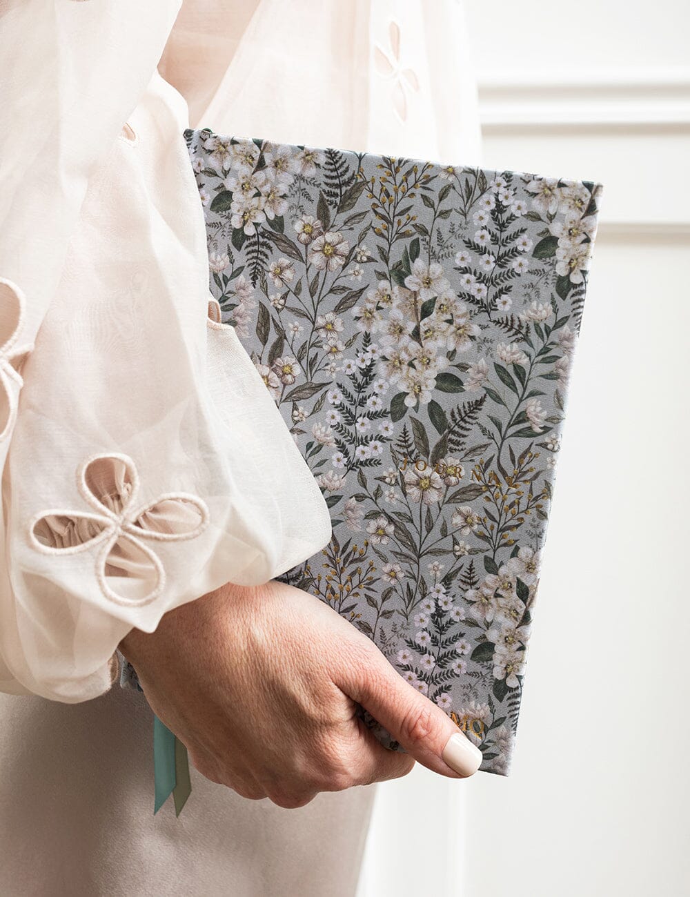 Linen Bound Journal - Ivory Garden (Bullet Journal)