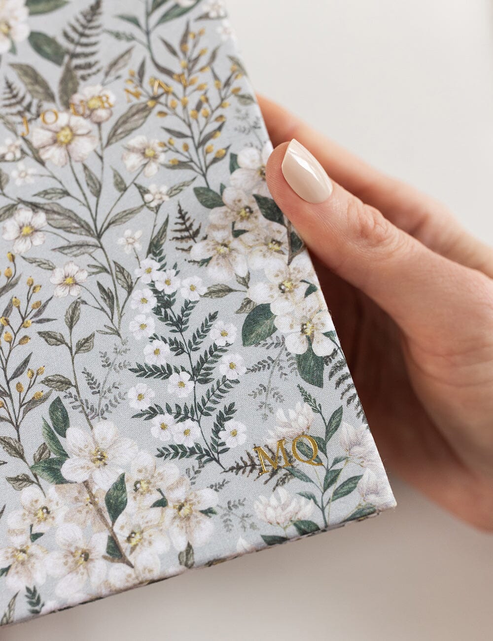 Linen Bound Journal - Ivory Garden (Bullet Journal)