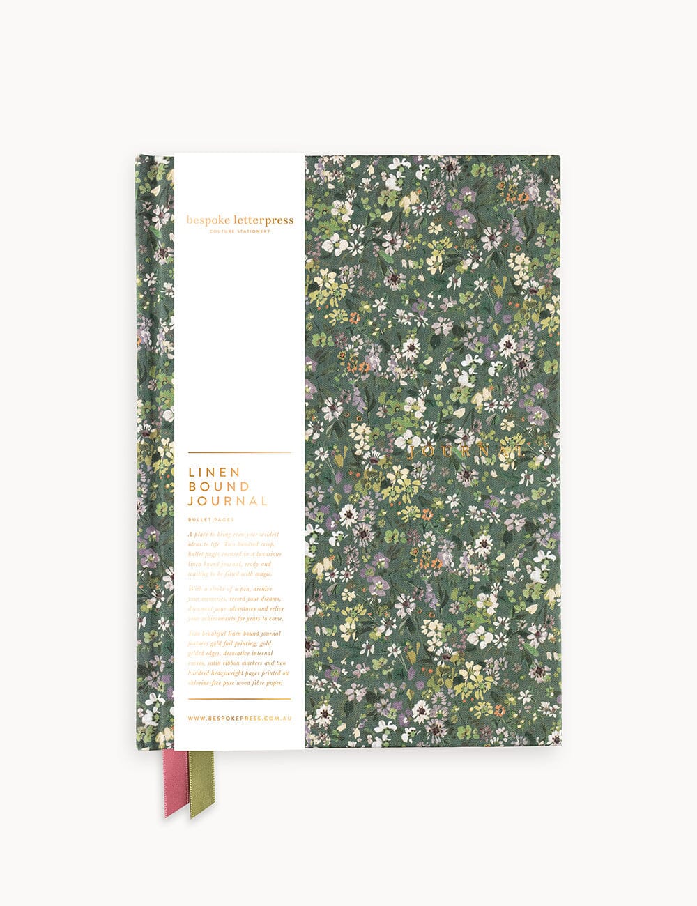 Linen Bound Journal - Summer Perennials (Bullet Journal) Journals Bespoke Letterpress 