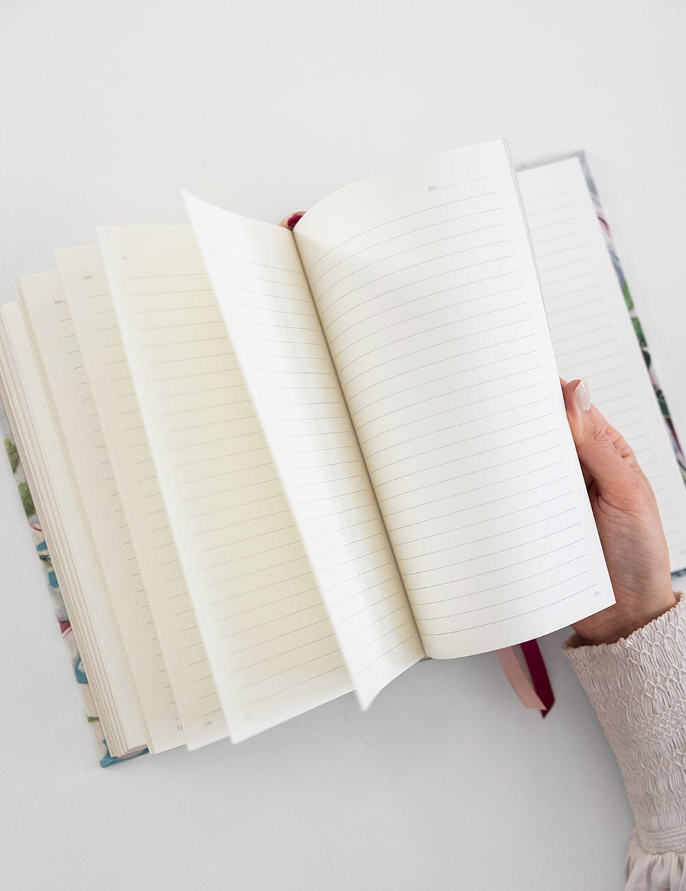 Linen Bound Journal Lined - Waratah In Blue
