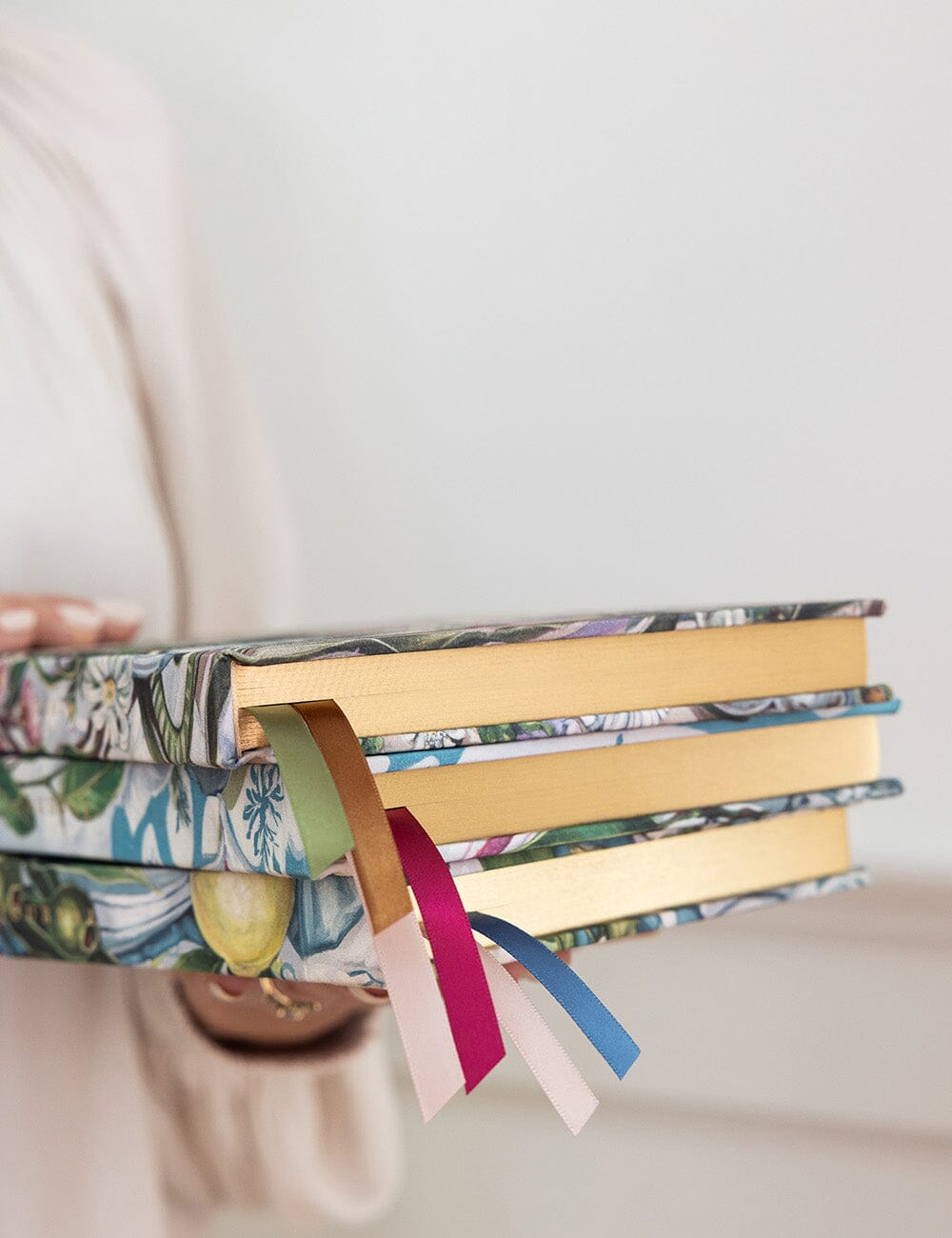 Linen Bound Journal Lined - Waratah In Blue