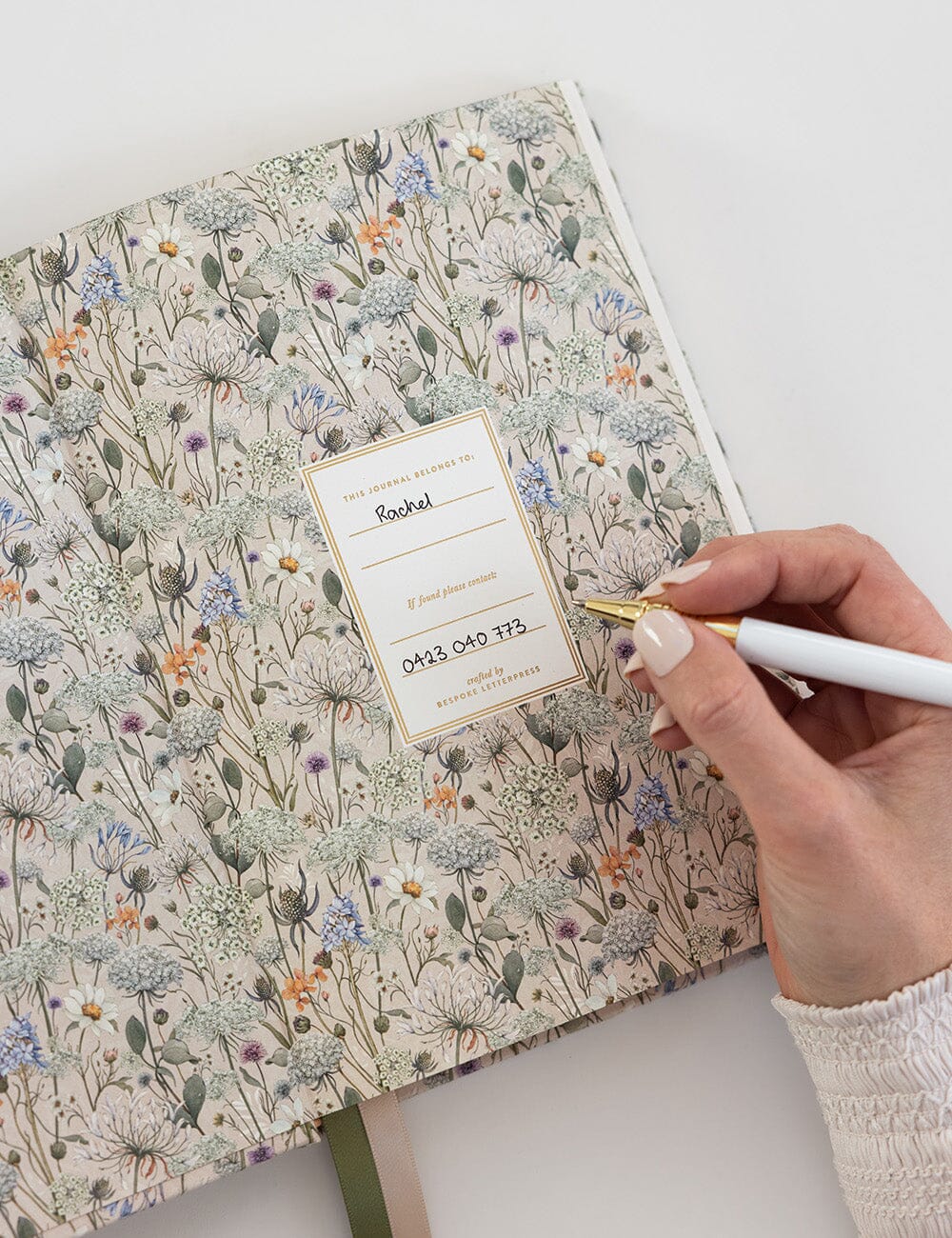 Linen Bound Journal - Willowmere (Bullet) Journals Bespoke Letterpress 