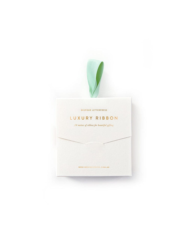 Mint Luxury Satin Ribbon - 10 metres Satin Ribbon Bespoke Letterpress 