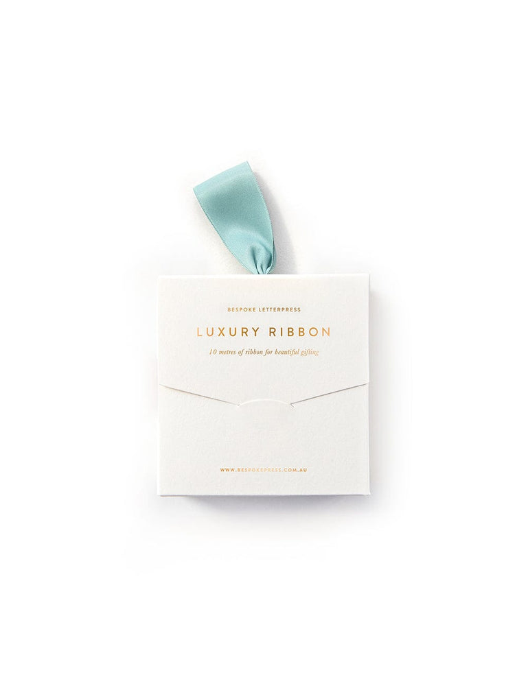 Azure Blue Luxury Satin Ribbon - 10 metres Satin Ribbon Bespoke Letterpress 