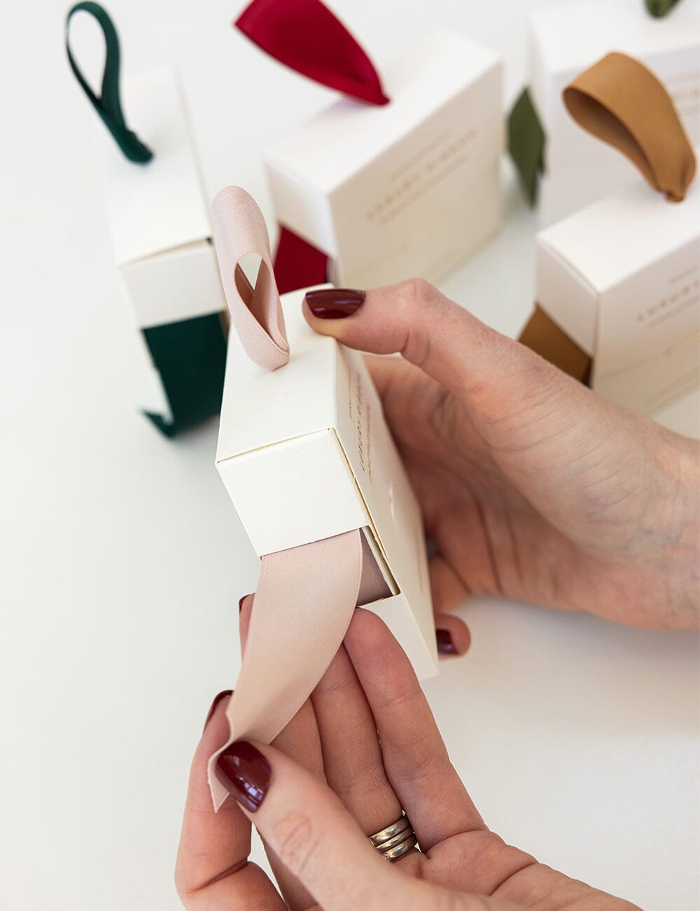 Nude Luxury Satin Ribbon - 10 metres Satin Ribbon Bespoke Letterpress 