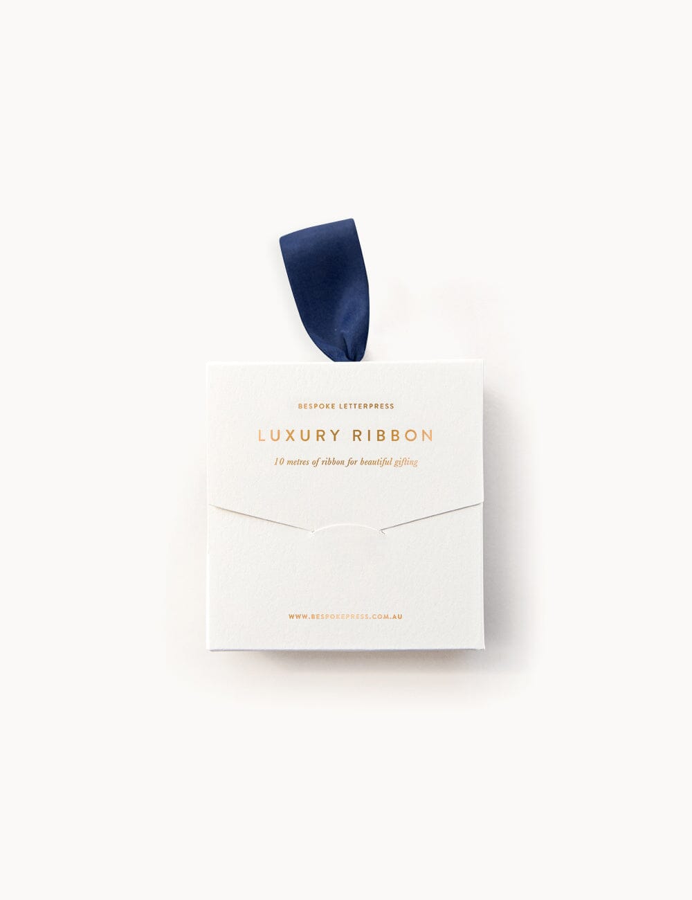 Navy Luxury Satin Ribbon - 10 metres Satin Ribbon Bespoke Letterpress 