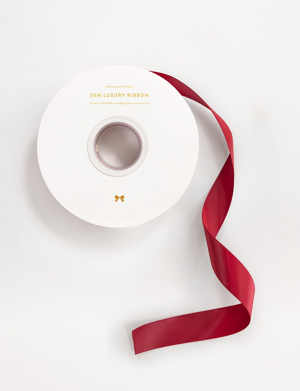 Red Luxury Satin Ribbon - 30 metres Satin Ribbon Bespoke Letterpress 