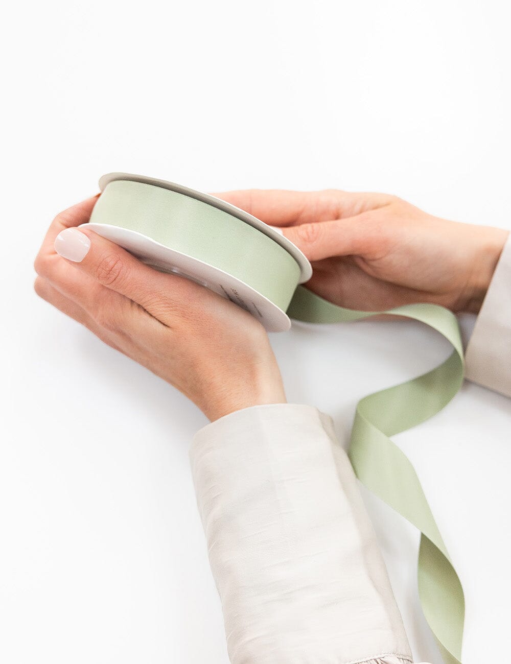 Sage Luxury Satin Ribbon - 30 metres