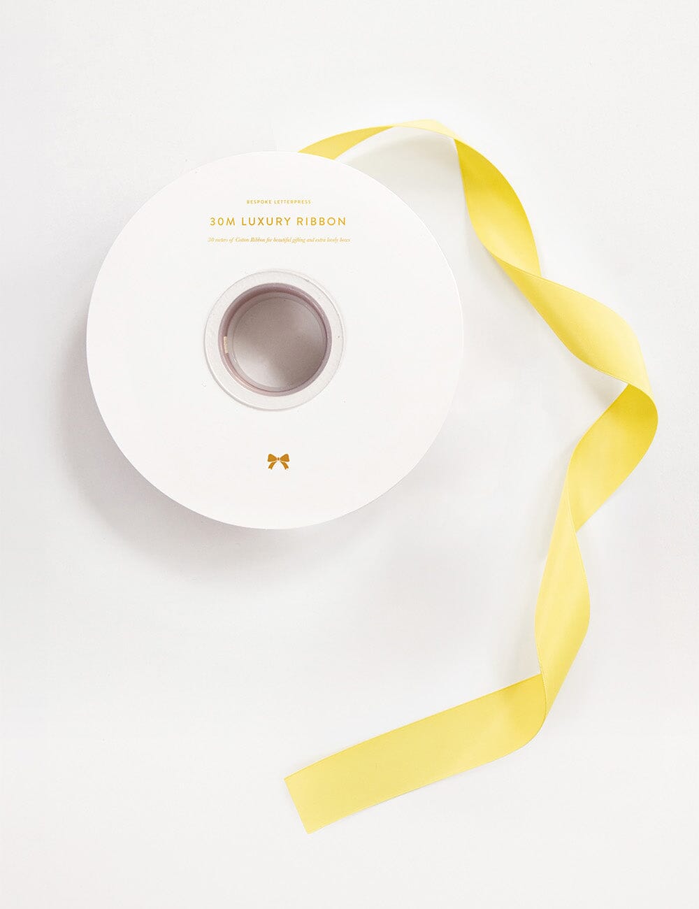 Lemon Luxury Satin Ribbon - 30 metres Satin Ribbon Bespoke Letterpress 