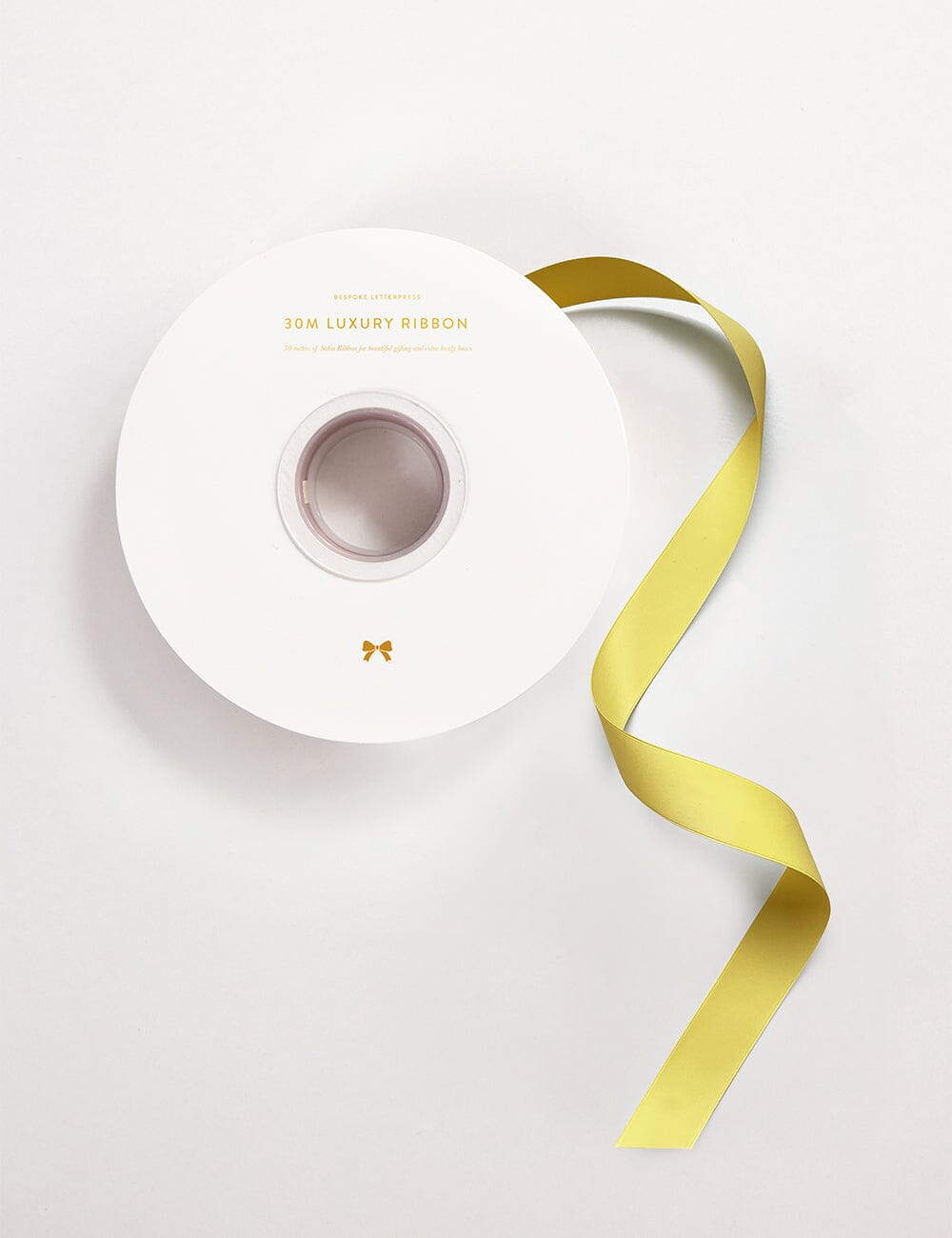 Lemon Luxury Satin Ribbon - 30 metres Satin Ribbon Bespoke Letterpress 