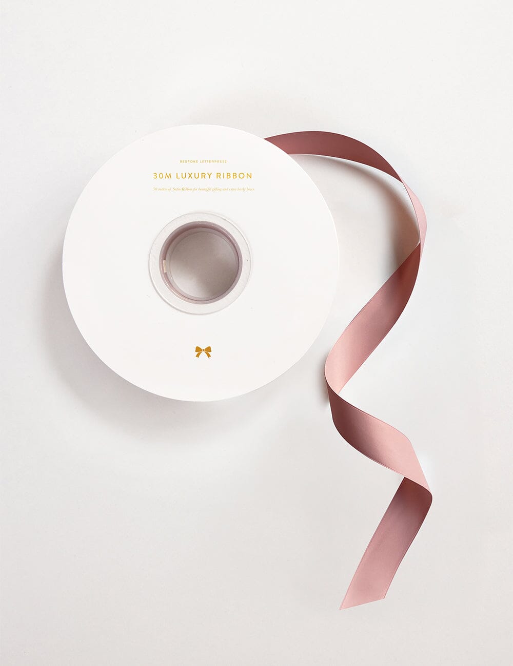 Rose Luxury Satin Ribbon - 30 metres Satin Ribbon Bespoke Letterpress 