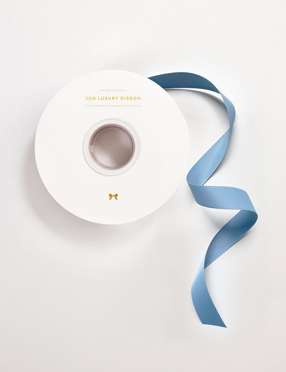 French Blue Luxury Satin Ribbon - 30 metres Satin Ribbon Bespoke Letterpress 