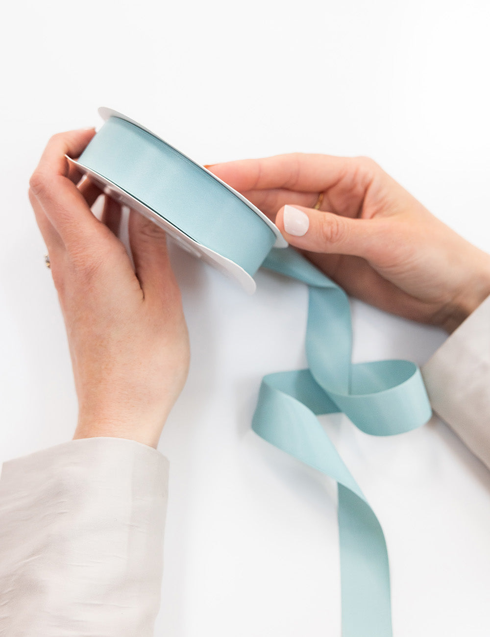Azure Blue Luxury Satin Ribbon - 10 metres