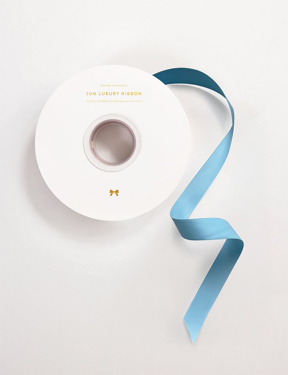 Sky Blue Luxury Satin Ribbon - 30 metres Satin Ribbon Bespoke Letterpress 
