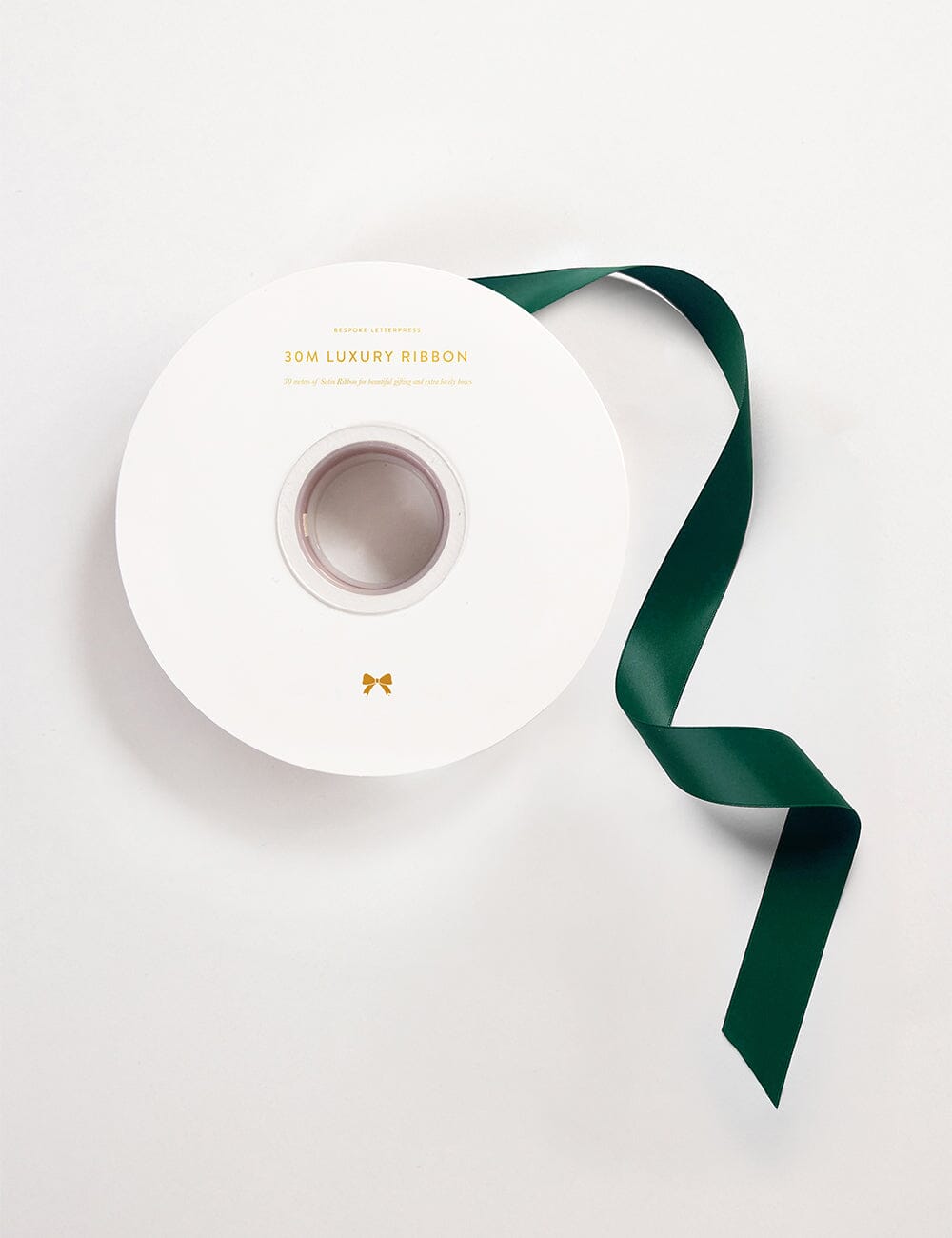 Spruce Luxury Satin Ribbon - 30 metres Satin Ribbon Bespoke Letterpress 