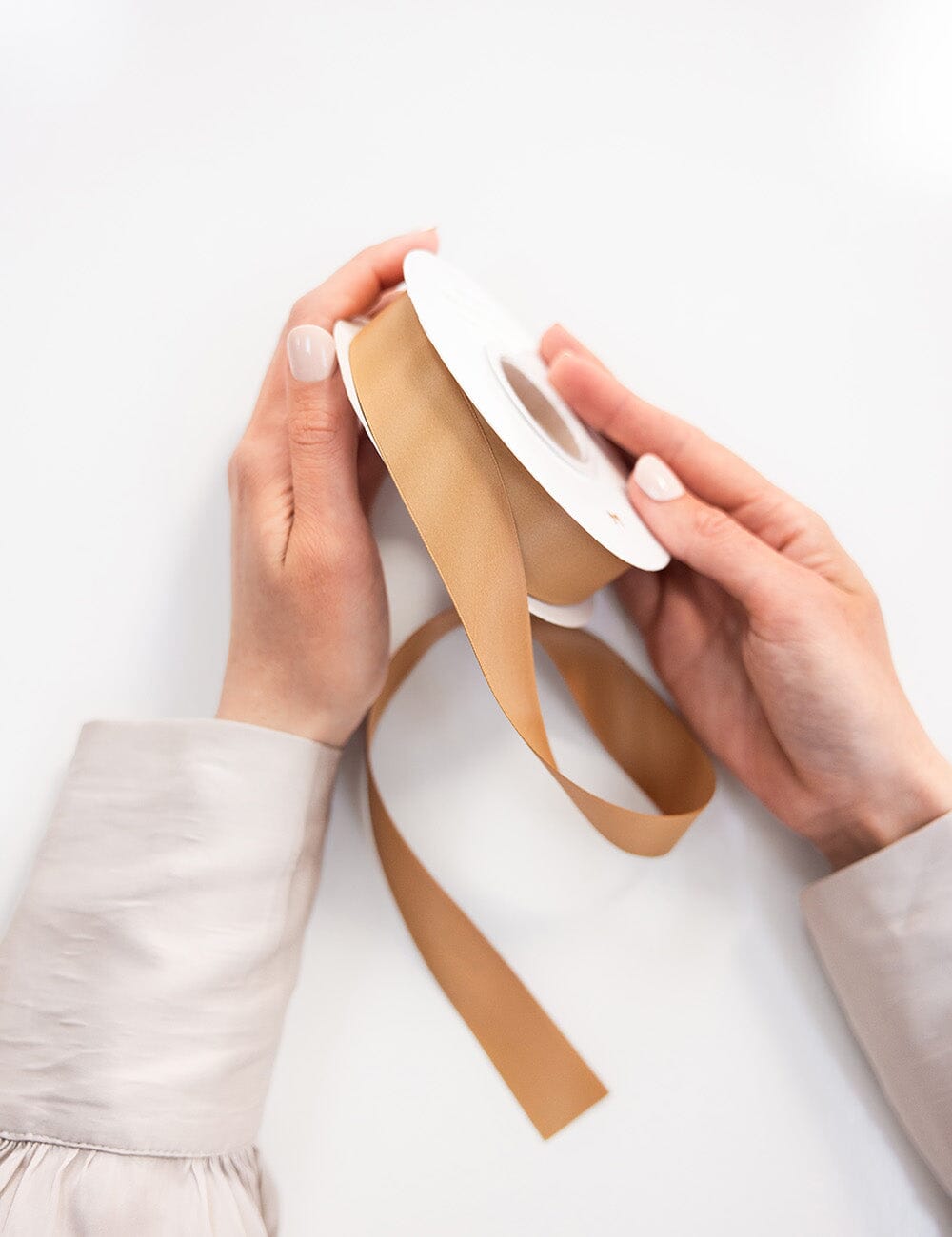 Pale Gold Luxury Satin Ribbon - 30 metres