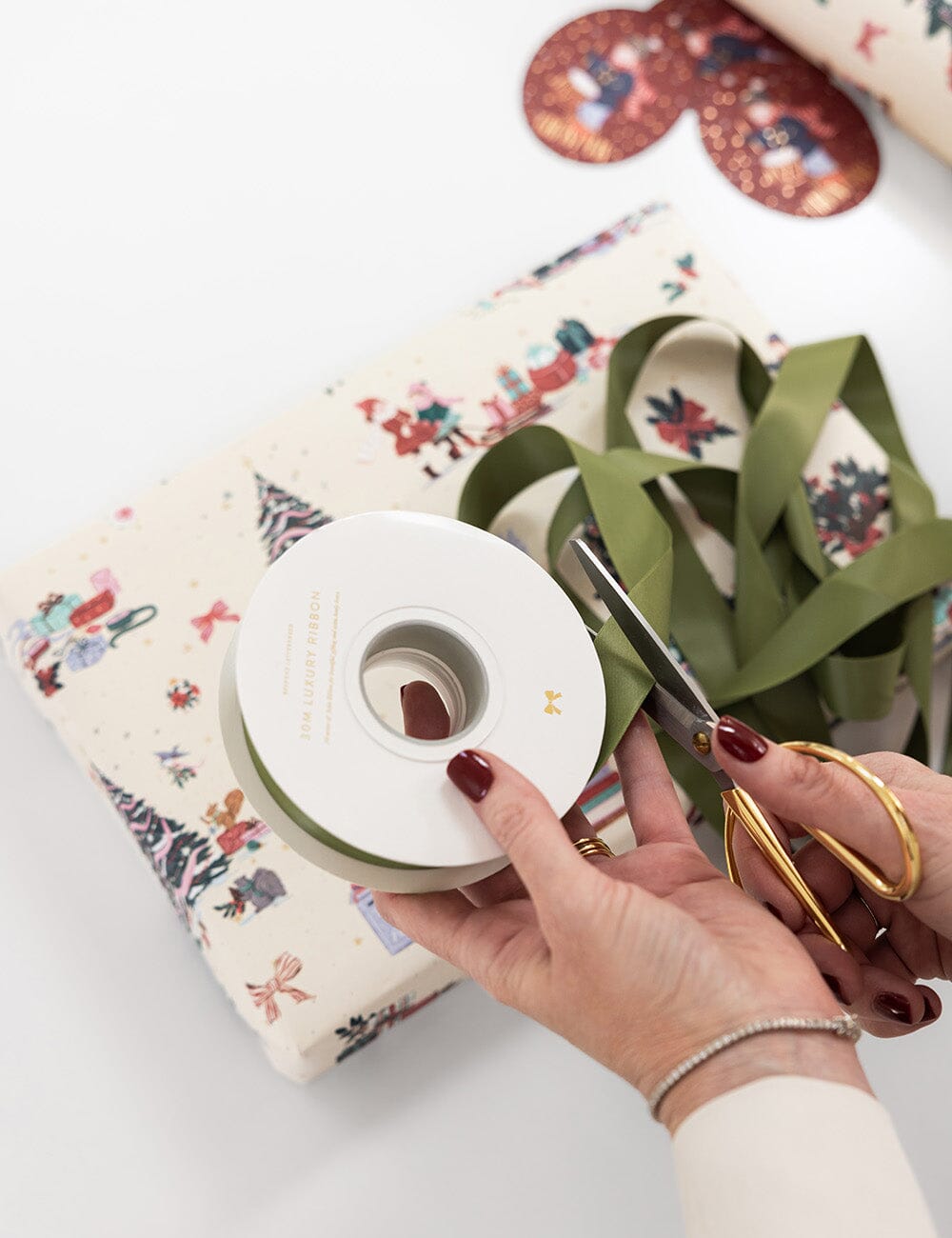 Olive Luxury Satin Ribbon - 30 metres