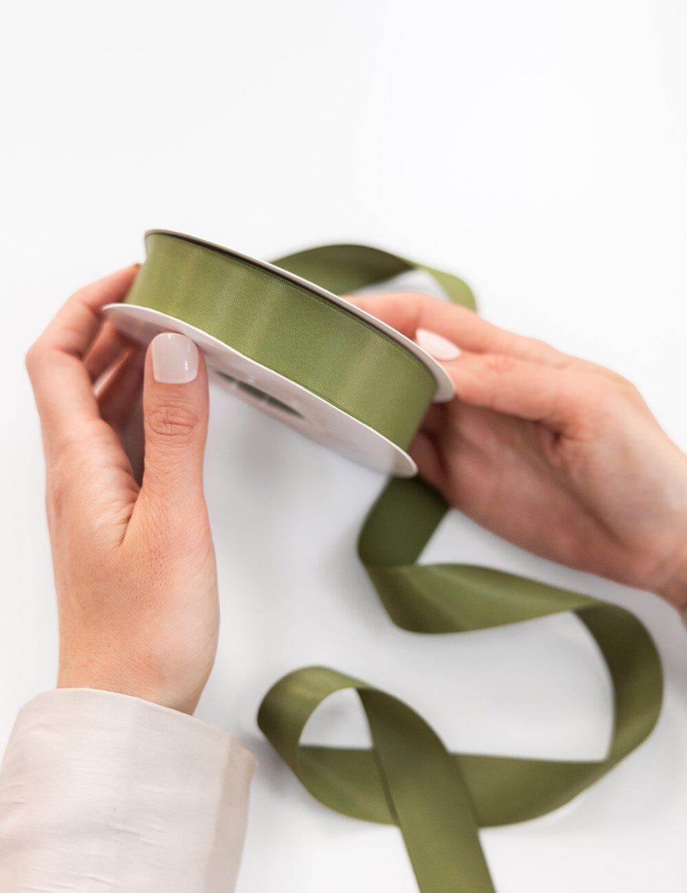 Olive Luxury Satin Ribbon - 30 metres