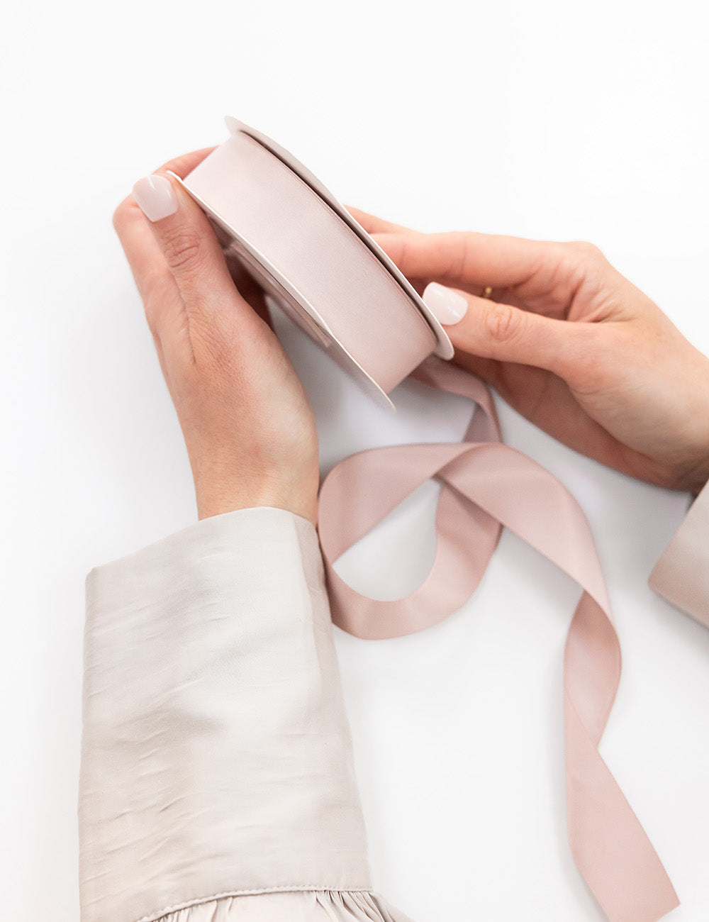 Nude Luxury Satin Ribbon