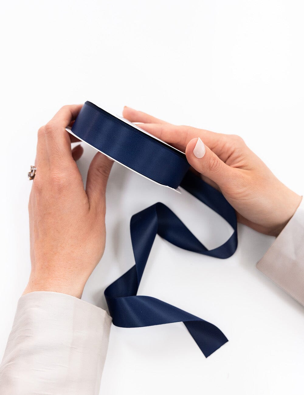 Navy Luxury Satin Ribbon - 30 meters